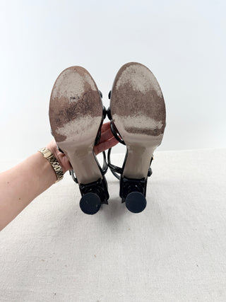Chanel platform heel  parthenon grecian column sandals, 40.5