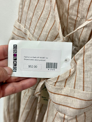 Fashion on earth casual jumpsuit striped, M