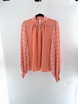 Stine Goya mock neck blouse, M