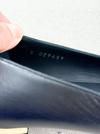 Chanel leather cap toe CC flats, 41