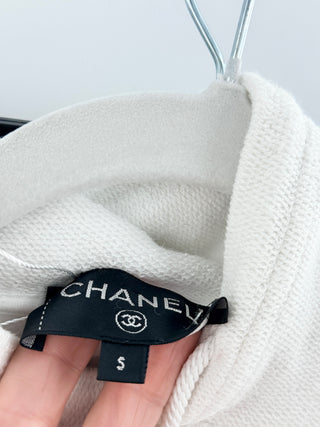 Chanel matching CC texture set hoodie and jogger pants, S