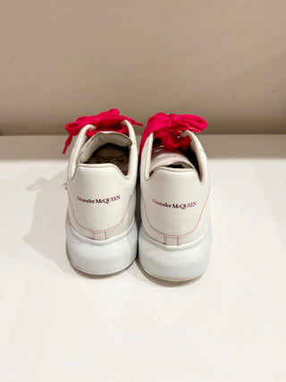 Alexander McQueen Leather Chunky Platform Low Top Sneakers White/Pink EU 39.5