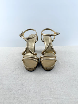 Chanel platform heel  parthenon grecian column sandals, 41