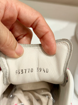 Alexander McQueen Leather Chunky Platform Low Top Sneakers White/Pink EU 39.5