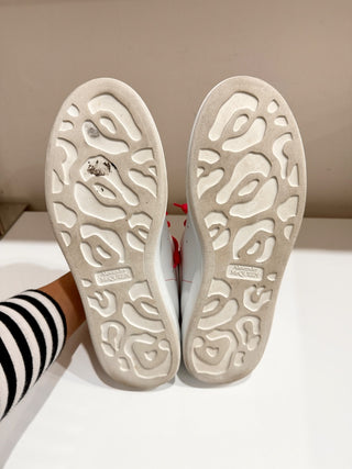 Alexander McQueen Leather Chunky Platform Low Top Sneakers White/Pink EU 39.5