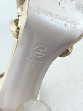 Chanel platform heel  parthenon grecian column sandals, 41