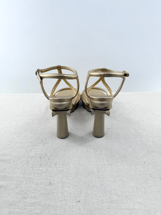 Chanel platform heel  parthenon grecian column sandals, 41