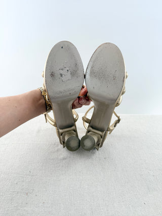 Chanel platform heel  parthenon grecian column sandals, 41