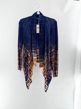 Cynthia Steffe silk pattern open front blazer, XS