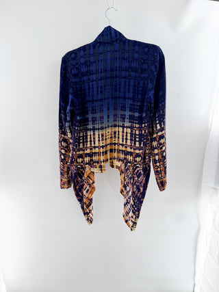 Cynthia Steffe silk pattern open front blazer, XS