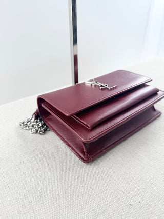 Saint Laurent leather sunset bag with chain strap