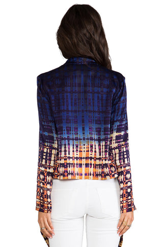NWT Twelfth Street By Cynthia Vincent Dip Dye Open Front Jacket Venice Beach XS
