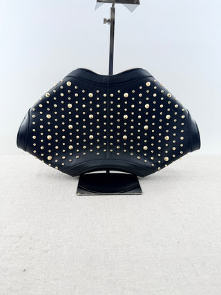 Alexander McQueen de manta clutch bag leather with studs