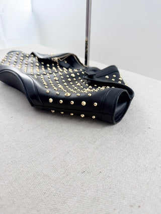 Alexander McQueen de manta clutch bag leather with studs