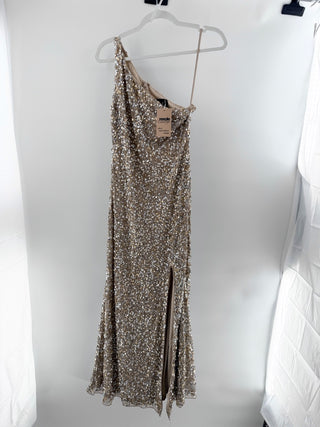 MacDuggal one shoulder long sequin dress, 4