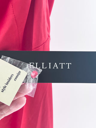Elliatt Red satin halter neck dress, S