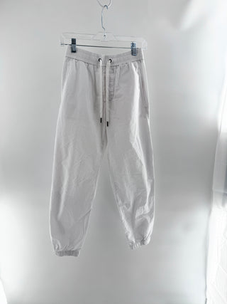 James Perse drawstring lightweight jogger pants featuring elastic waistband with drawstring closure, 1