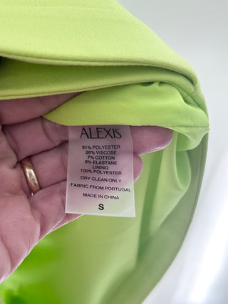 Alexis Vibrant neon chartreuse skort romper, S