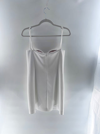Alexis White strappy sweetheart mini dress, S