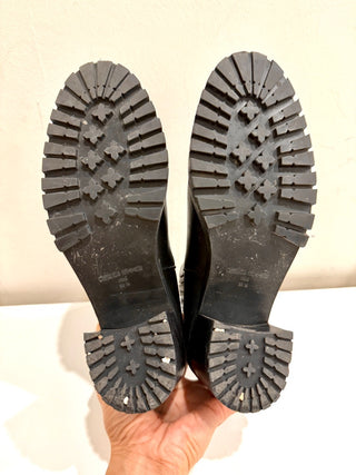 Charles Kammer Genuine Leather Ankle Chelsea Boots Black Women's Size 39.5/8.5