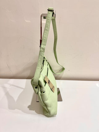 NWT Elk Rectangular Apple Green Shelter Shoulder CrossbodyHandbag