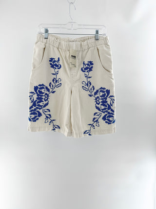 Pilcro cotton embroidered bermuda shorts, S