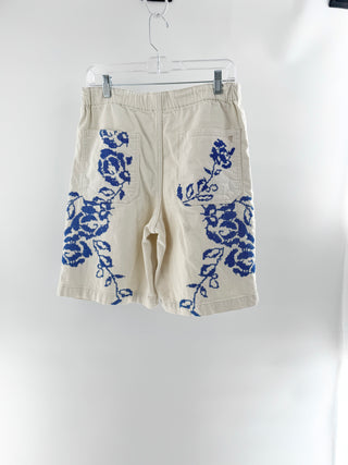 Pilcro cotton embroidered bermuda shorts, S