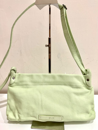 NWT Elk Rectangular Apple Green Shelter Shoulder CrossbodyHandbag