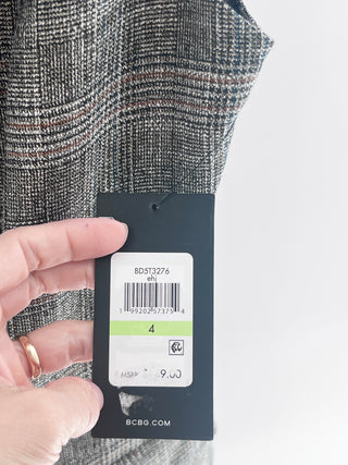 BCBG Max azria Plaid tailored sleeveless long vest, 4