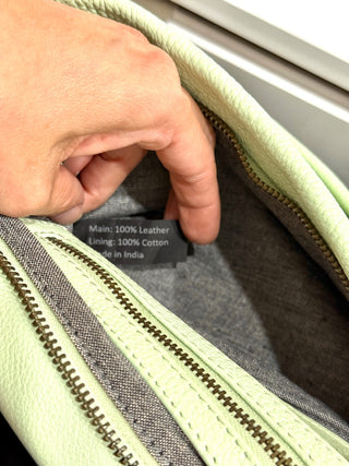 NWT Elk Rectangular Apple Green Shelter Shoulder CrossbodyHandbag