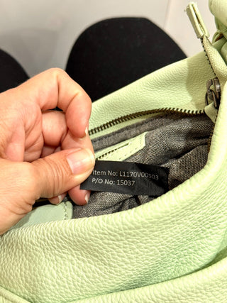 NWT Elk Rectangular Apple Green Shelter Shoulder CrossbodyHandbag