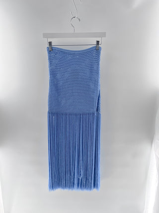 Devon Windsor sleeveless maxi crochet dress, S