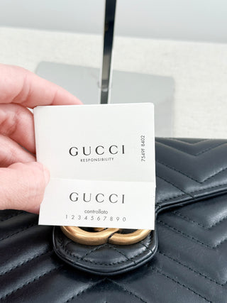 Gucci marmont leather wallet on chain bag