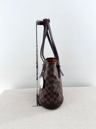 Louis Vuitton marais bucket bag damier ebene