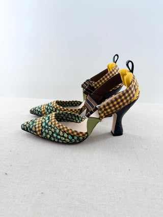 Fendi colibri slingback pumps, 41
