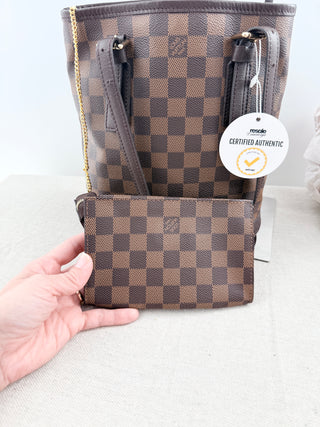 Louis Vuitton marais bucket bag damier ebene