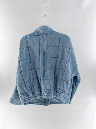 Free People Light blue quilted dolman jacket, S/P