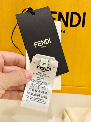 Fendi short sleeve knit F logo dress mini, 42 IT / US 6