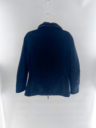 Moncler Black zip up utility jacket, M
