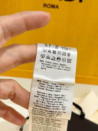 Fendi short sleeve knit F logo dress mini, 42 IT / US 6