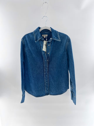 Grlfrnd Classic blue denim button shirt, XS