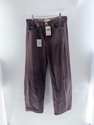 Grlfrnd Brown Low Rise Jeans, 28