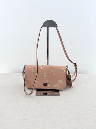Coach vintage leather embellished cross body bag