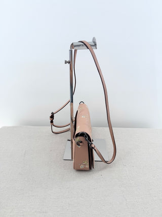 Coach vintage leather embellished cross body bag