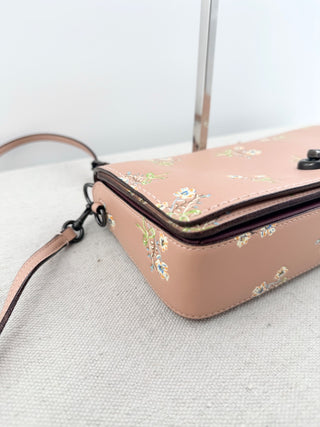 Coach vintage leather embellished cross body bag