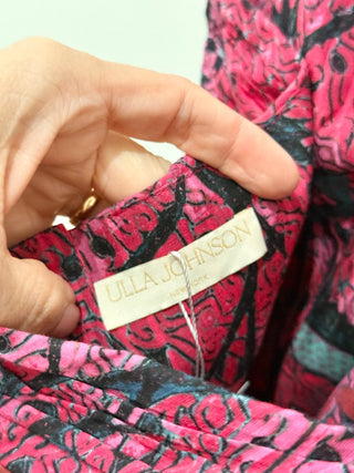 Ulla Johnson Simona Ruffled Cotton-Blend Halter Neck Midi Dress Pink Women's 0