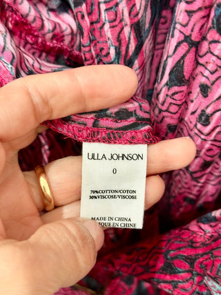 Ulla Johnson Simona Ruffled Cotton-Blend Halter Neck Midi Dress Pink Women's 0