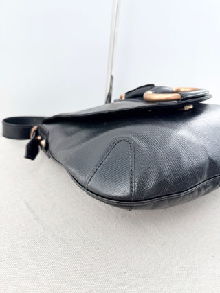 Gucci vintage horse bit rose gold hardware shoulder bag