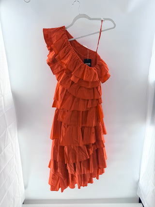 Ulla Johnson One shoulder ruffle dress, 4