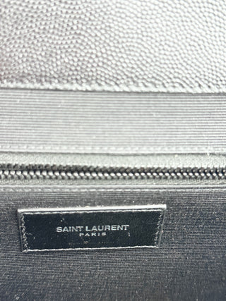 Saint Laurent envelope leather large bag with chain strap, large